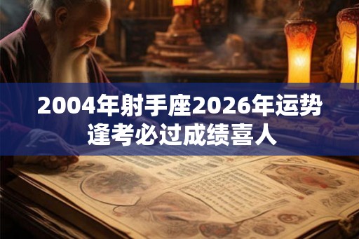 2004年射手座2026年运势 逢考必过成绩喜人 2004年射手座2026年运势 逢考必过成绩喜人
