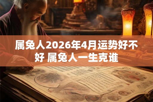 属兔人2026年4月运势好不好 属兔人一生克谁