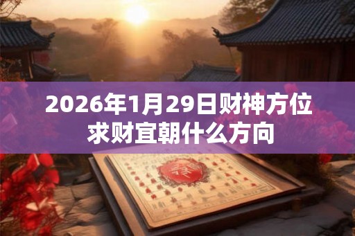 2026年1月29日财神方位 求财宜朝什么方向