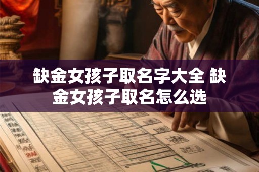 缺金女孩子取名字大全 缺金女孩子取名怎么选