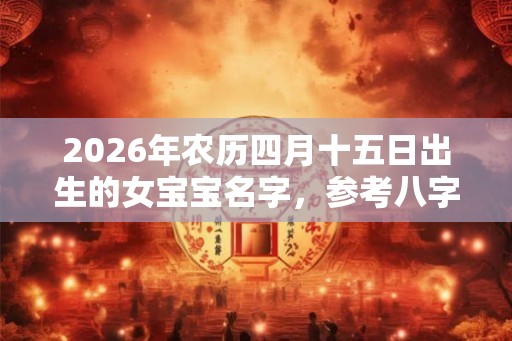 2026年农历四月十五日出生的女宝宝名字,参考八字五行取名 2026年农历四月十五日出生的女宝宝名字,参考八字五行取名