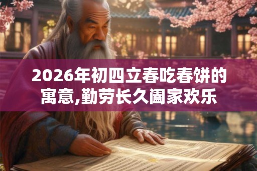 2026年初四立春吃春饼的寓意,勤劳长久阖家欢乐