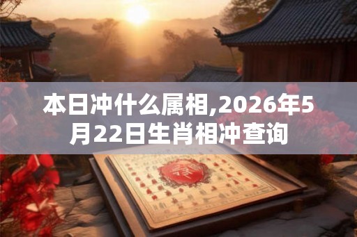 本日冲什么属相,2026年5月22日生肖相冲查询
