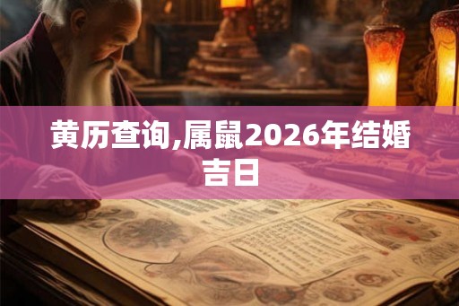黄历查询,属鼠2026年结婚吉日