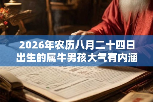 2026年农历八月二十四日出生的属牛男孩大气有内涵的名字大全