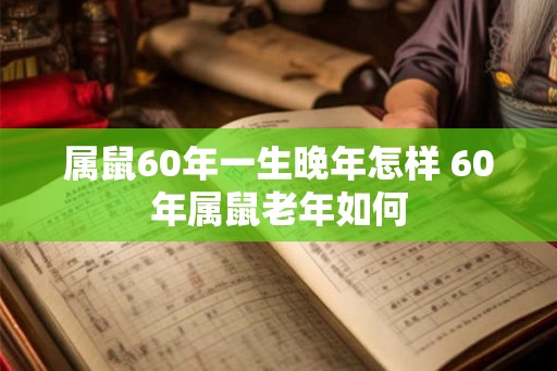 属鼠60年一生晚年怎样 60年属鼠老年如何