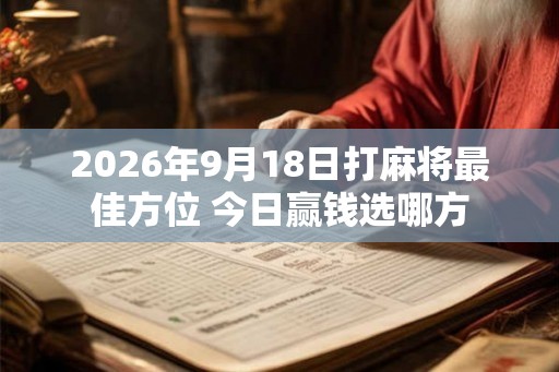 2026年9月18日打麻将最佳方位 今日赢钱选哪方