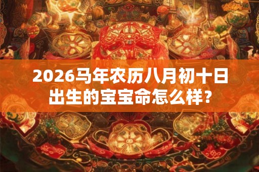 2026马年农历八月初十日出生的宝宝命怎么样？