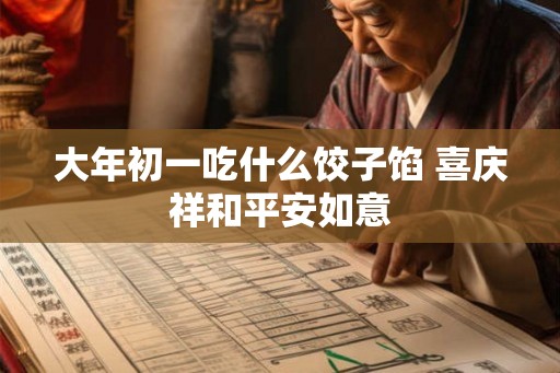 大年初一吃什么饺子馅 喜庆祥和平安如意