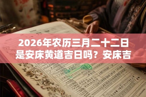 2026年农历三月二十二日是安床黄道吉日吗？安床吉时如何选择