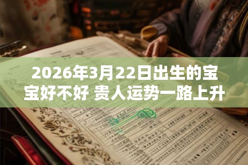 2026年3月22日出生的宝宝好不好 贵人运势一路上升
