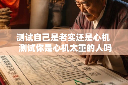 测试自己是老实还是心机  测试你是心机太重的人吗