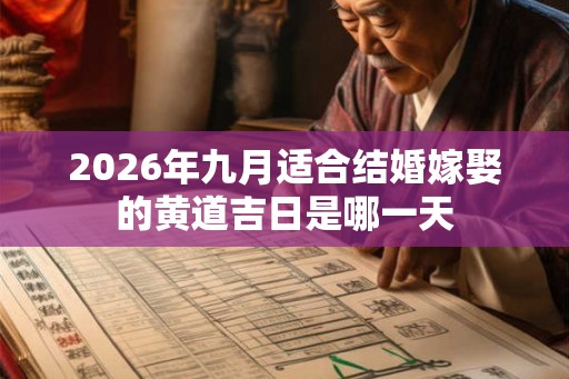 2026年九月适合结婚嫁娶的黄道吉日是哪一天