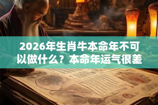 2026年生肖牛本命年不可以做什么？本命年运气很差怎么化解？