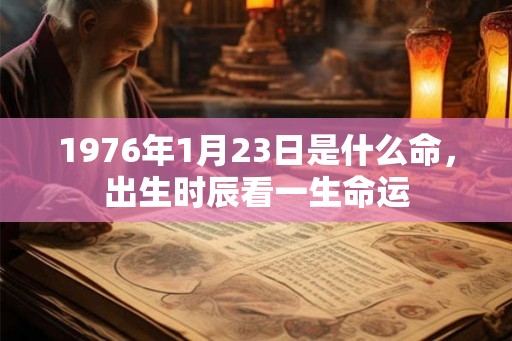 1976年1月23日是什么命，出生时辰看一生命运
