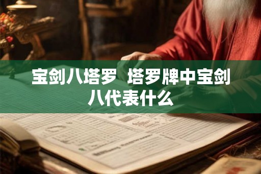 宝剑八塔罗  塔罗牌中宝剑八代表什么