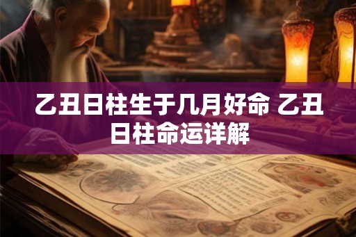 乙丑日柱生于几月好命 乙丑日柱命运详解