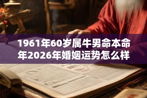 1961年60岁属牛男命本命年2026年婚姻运势怎么样