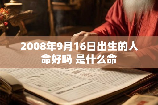2008年9月16日出生的人命好吗 是什么命