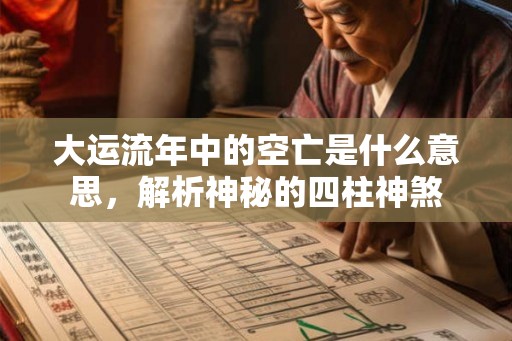 大运流年中的空亡是什么意思，解析神秘的四柱神煞