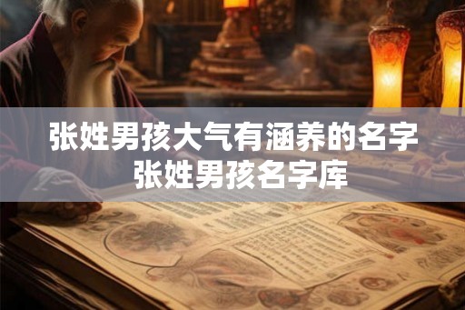 张姓男孩大气有涵养的名字  张姓男孩名字库