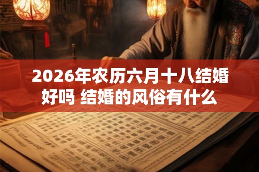 2026年农历六月十八结婚好吗 结婚的风俗有什么 2026年农历六月十八结婚好吗 结婚的风俗有什么