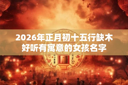 2026年正月初十五行缺木好听有寓意的女孩名字