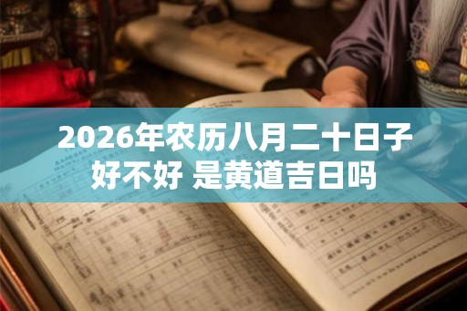 2026年农历八月二十日子好不好 是黄道吉日吗