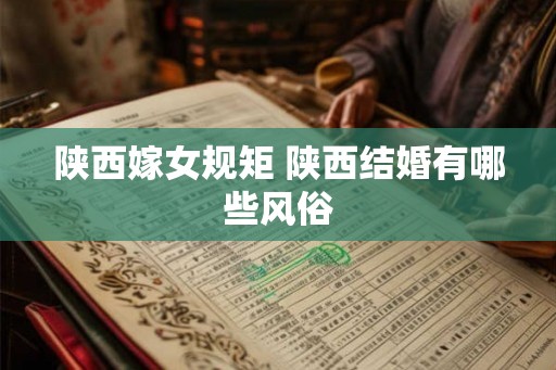 陕西嫁女规矩 陕西结婚有哪些风俗