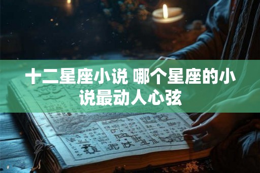 十二星座小说 哪个星座的小说最动人心弦