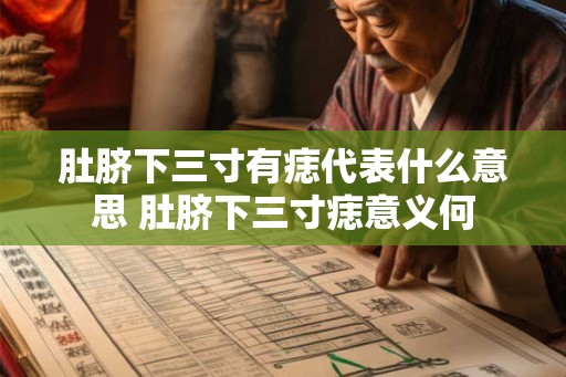 肚脐下三寸有痣代表什么意思 肚脐下三寸痣意义何