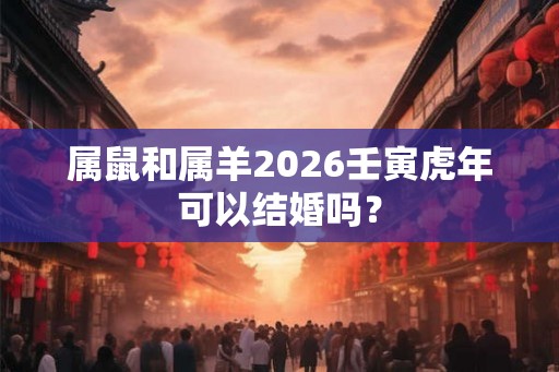 属鼠和属羊2026壬寅虎年可以结婚吗？
