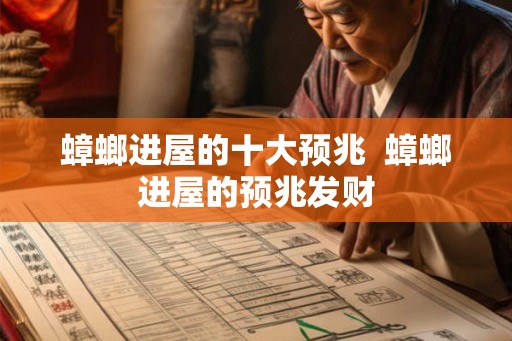 蟑螂进屋的十大预兆  蟑螂进屋的预兆发财