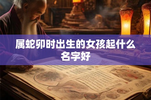 属蛇卯时出生的女孩起什么名字好