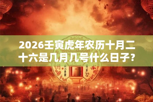 2026壬寅虎年农历十月二十六是几月几号什么日子？