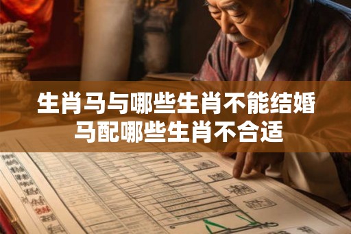 生肖马与哪些生肖不能结婚 马配哪些生肖不合适