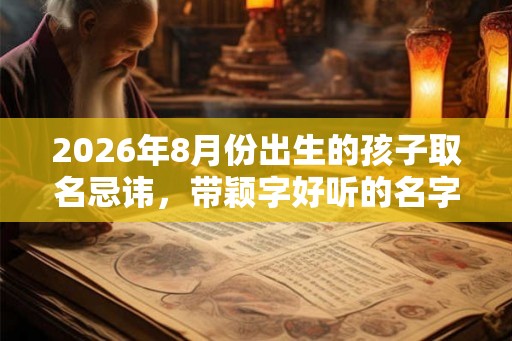 2026年8月份出生的孩子取名忌讳，带颖字好听的名字