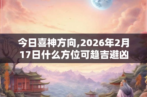 今日喜神方向,2026年2月17日什么方位可趋吉避凶 今日喜神方向,2026年2月17日什么方位可趋吉避凶