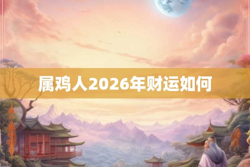 属鸡人2026年财运如何