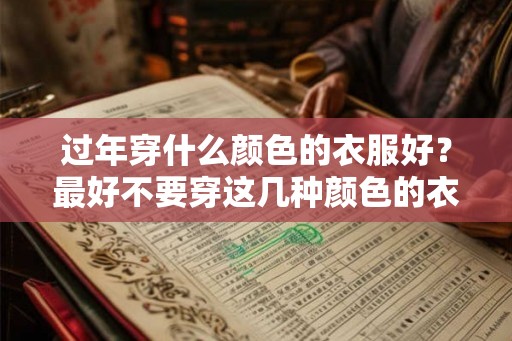 过年穿什么颜色的衣服好？最好不要穿这几种颜色的衣服