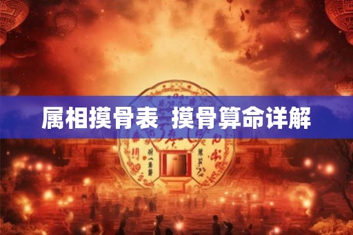属相摸骨表  摸骨算命详解