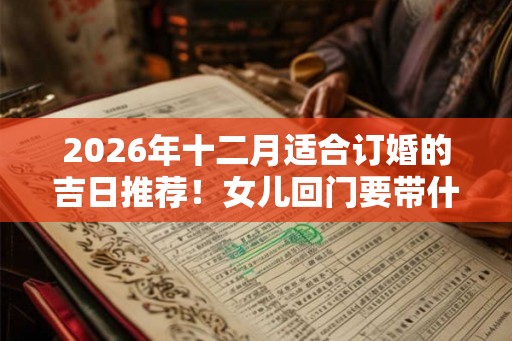 2026年十二月适合订婚的吉日推荐!女儿回门要带什么回去 2026年十二月适合订婚的吉日推荐!女儿回门要带什么回去