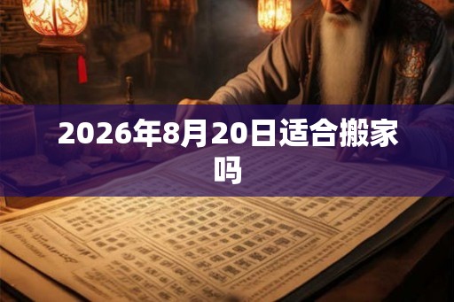 2026年8月20日适合搬家吗 2026年8月20日适合搬家吗