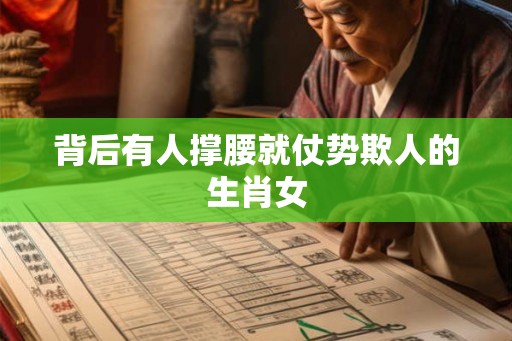 背后有人撑腰就仗势欺人的生肖女