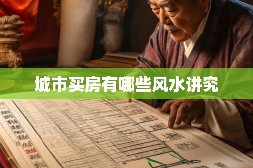 城市买房有哪些风水讲究