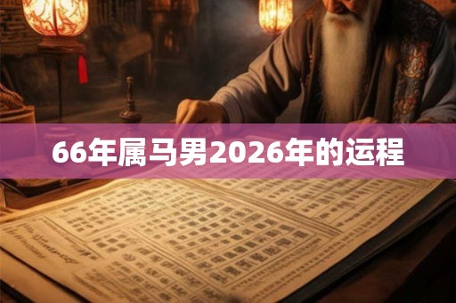 66年属马男2026年的运程