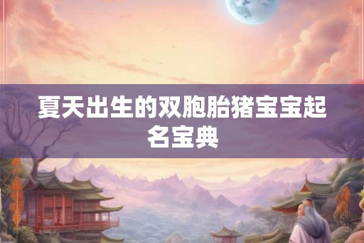 夏天出生的双胞胎猪宝宝起名宝典
