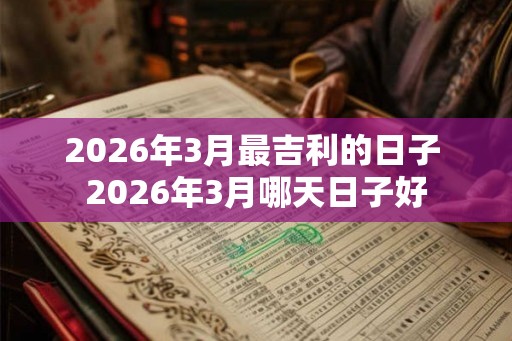 2026年3月最吉利的日子 2026年3月哪天日子好