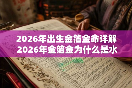 2026年出生金箔金命详解 2026年金箔金为什么是水命