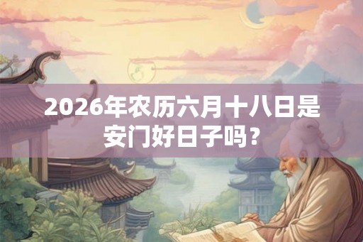 2026年农历六月十八日是安门好日子吗？